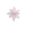KSA Set of 12 Pink Frosted Poinsettia Artificial Christmas Picks 14"